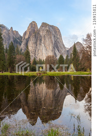 Cathedral Peak located in Yosemite National Park. 116915811