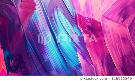 vibrant acrylic abstract dynamic brushstrokes colorful texture modern art background. 116915849