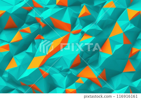 Abstract geometric pattern with teal and orange shapes. Abstract geometric pattern with teal and orange shapes. 116916161