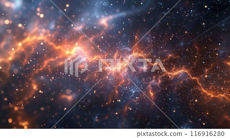A celestial orchestra of particles each one playing their own unique role in forming a dazzling constellation 116916280