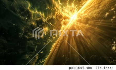 A captivating display of natures forces as cosmic rays interact with Earths atmosphere 116916338