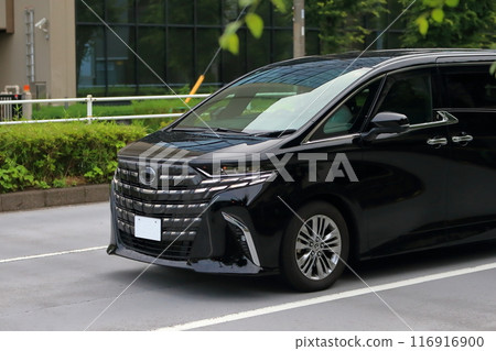 Luxury minivan in motion 116916900