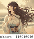 Beach lady 116916946