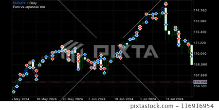 外匯交易交易歷史圖表（歐元日圓） 116916954