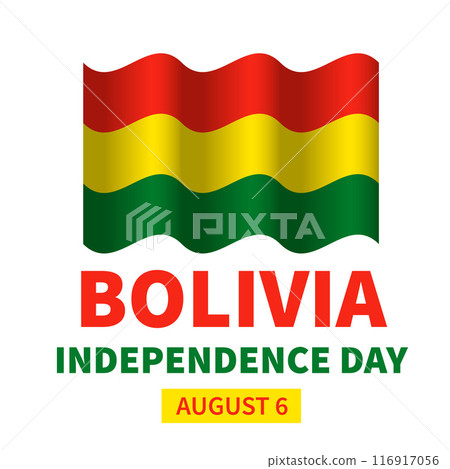 Bolivia Independence Day typography poster. National holiday celebrated on August 6. Vector template for banner, greeting card, flyer, etc. Bolivia Independence Day typography poster. National holiday celebrated on August 6. Vector template for banner, greeting card, flyer, etc. 116917056