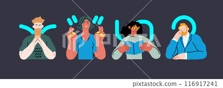 Creative Workspace: Video Conference, modern flat vector concept illustration of person engaging in virtual business meeting Connectivity, collaboration, digital interaction, remote work, productivity Creative Workspace: Video Conference, modern flat vector concept illustration of person engaging in virtual business meeting Connectivity, collaboration, digital interaction, remote work, productivity 116917241