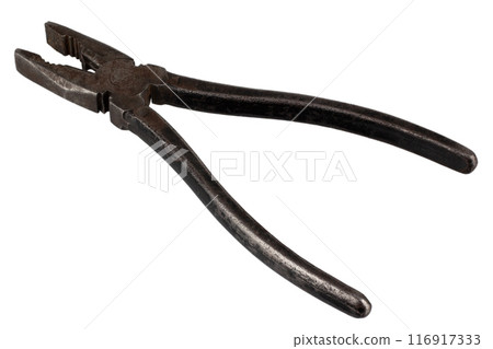 Antique vintage rusty wire pliers, or combination pliers or lineman's pliers. 116917333