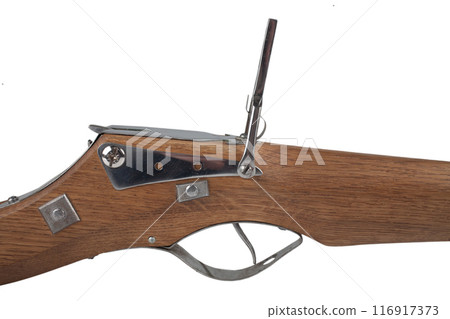 bullet shooting arbalister crossbow isolated on white 116917373