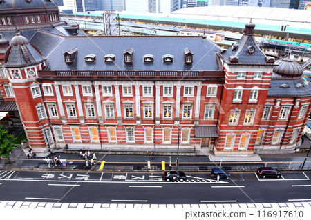 東京車站丸之內南口外俯視圖 東京車站丸之內南口外俯視圖 116917610