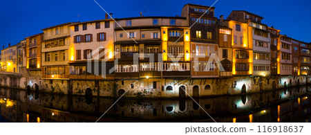Evening view of Castres, France Evening view of Castres, France 116918637