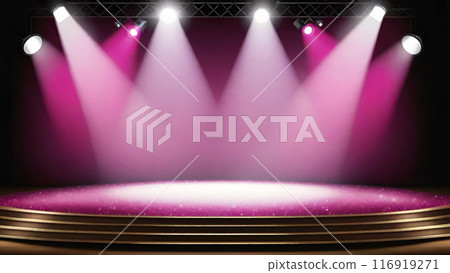 舞台、舞台、聚光燈背景素材 116919271