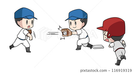 Baseball out illustration - boy 116919319