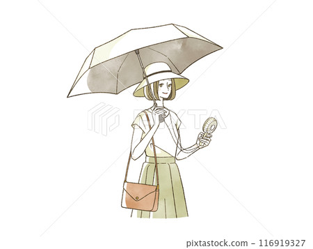 撐著陽傘的女人 116919327