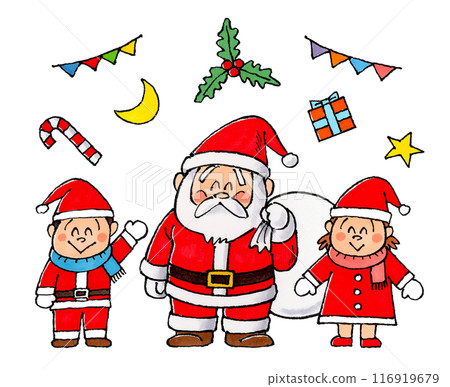 Santa Claus and children 116919679