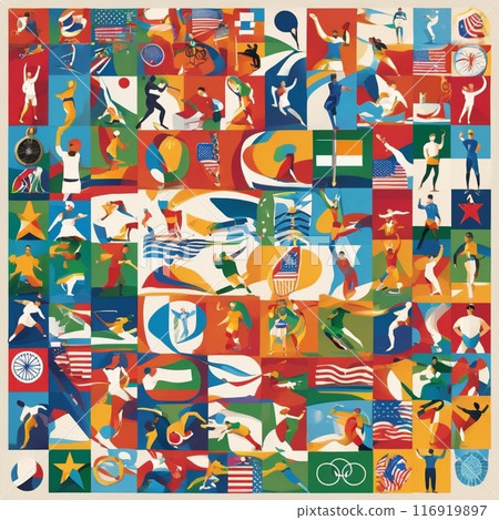 Background material inspired by the flags of the world 116919897