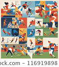 Aim to be an athlete vector illustration 116919898