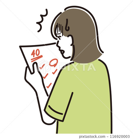 一個對考試結果感到焦慮的女孩 一個對考試結果感到焦慮的女孩 116920003