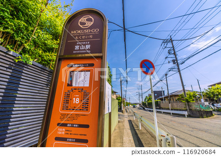 日式寒川街景 從寒川神社站/宮山站下車前往寒川神社的路線 = 前往寒川神社的路線 照片 7-c 116920684