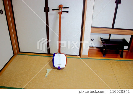 A shamisen in a Japanese-style room 116920841