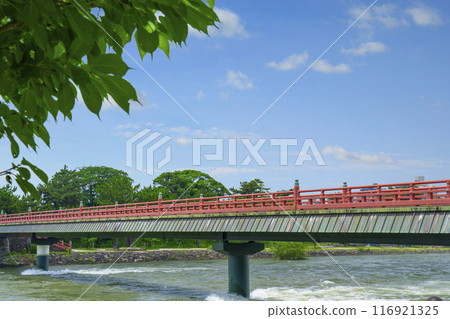 京都宇治市橫跨宇治川的朝霧橋 116921325