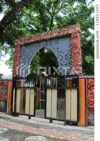 Safaat prayer room gate, Sembalun traditional house, Lombok, Indonesia Safaat prayer room gate, Sembalun traditional house, Lombok, Indonesia 116921347