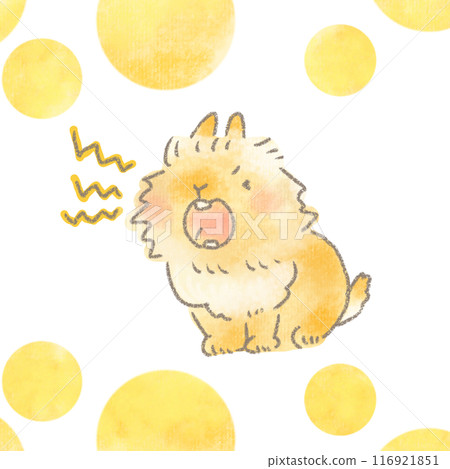 Illustration of a rabbit screaming loudly 116921851