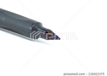 Close-up of black permanent marker with white background for office and art use 116922375