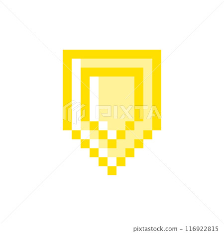 Dotted gold shield illustration 116922815