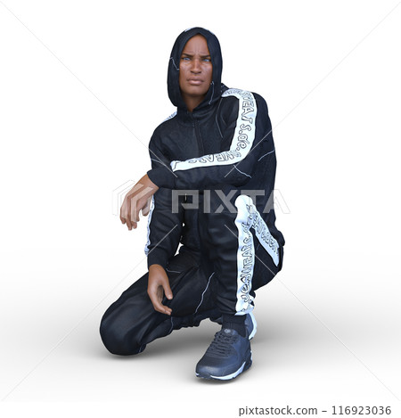 一個戴著兜帽的男人 116923036