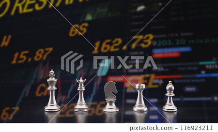The Chess for Business concept 3d rendering. The Chess for Business concept 3d rendering. 116923211