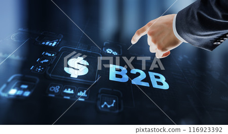 B2B Business Technology Marketing Company Commerce concept. Business to Business 116923392
