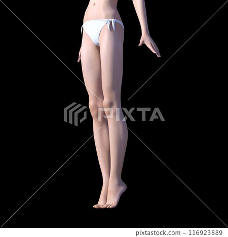 3DCG Beautiful legs of a young woman 116923889