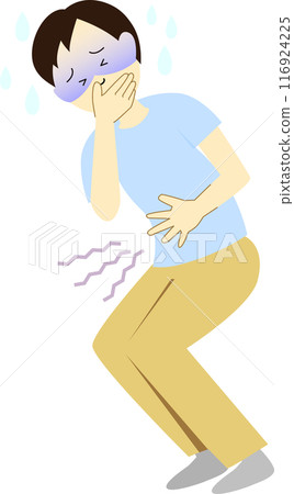 胃痛的男性 胃痛的男性 116924225