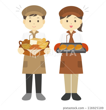 Bakery clerk illustration Bakery clerk illustration 116925189