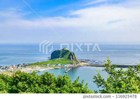 北海道日高市的薩馬尼漁港和恩魯穆岬 116925478