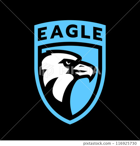 Eagle head, sports logo on a dark background. 116925730