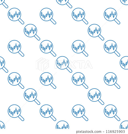 Magnifying Glass and Candlestick Chart Searching vector Magnifier outline seamless pattern Magnifying Glass and Candlestick Chart Searching vector Magnifier outline seamless pattern 116925903