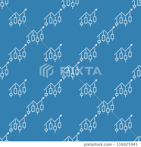 Cryptocurrency Day Trading vector Candlestick Chart Patterns outline seamless pattern 116925945