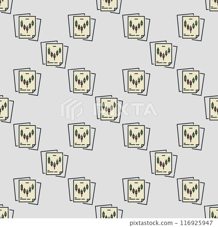 Crypto Documents with Candlestick Chart colored seamless pattern 116925947
