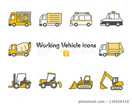 Icon collection Vehicles 02 (Working vehicles) 116926318