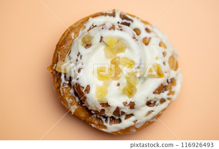American Cinnabon roll with cinnamon American Cinnabon roll with cinnamon 116926493