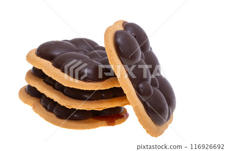 cookies with jam and chocolate 116926692