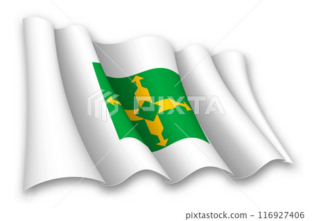 Realistic waving flag of Distrito Federal, state of Brazil Realistic waving flag of Distrito Federal, state of Brazil 116927406