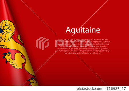 3d flag Aquitaine, historical province of France 116927437