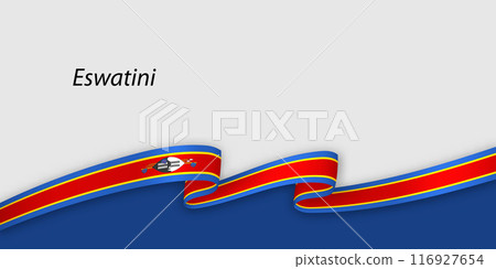 3d ribbon with national flag Eswatini isolated on white background 3d ribbon with national flag Eswatini isolated on white background 116927654
