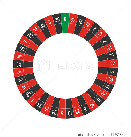 Traditional European Roulette Wheel with Single Zero Traditional European Roulette Wheel with Single Zero 116927801