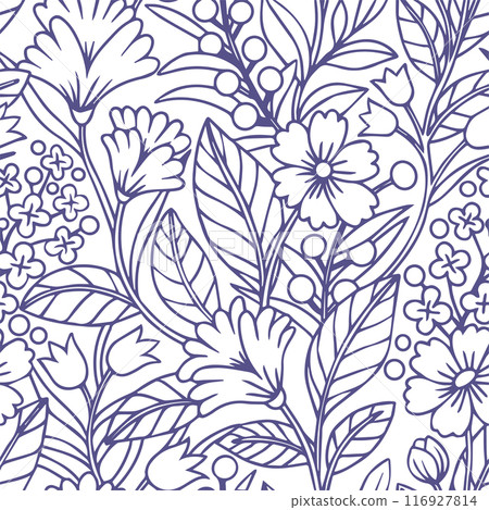 pattern, vector, floral 116927814