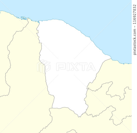 Location map of Ceara is a state of Brazil 116927832