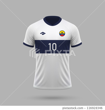 3d realistic soccer away jersey Ecuador national team 2024 116928346