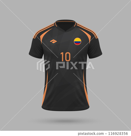 3d realistic soccer away jersey Colombia national team 2024 116928356